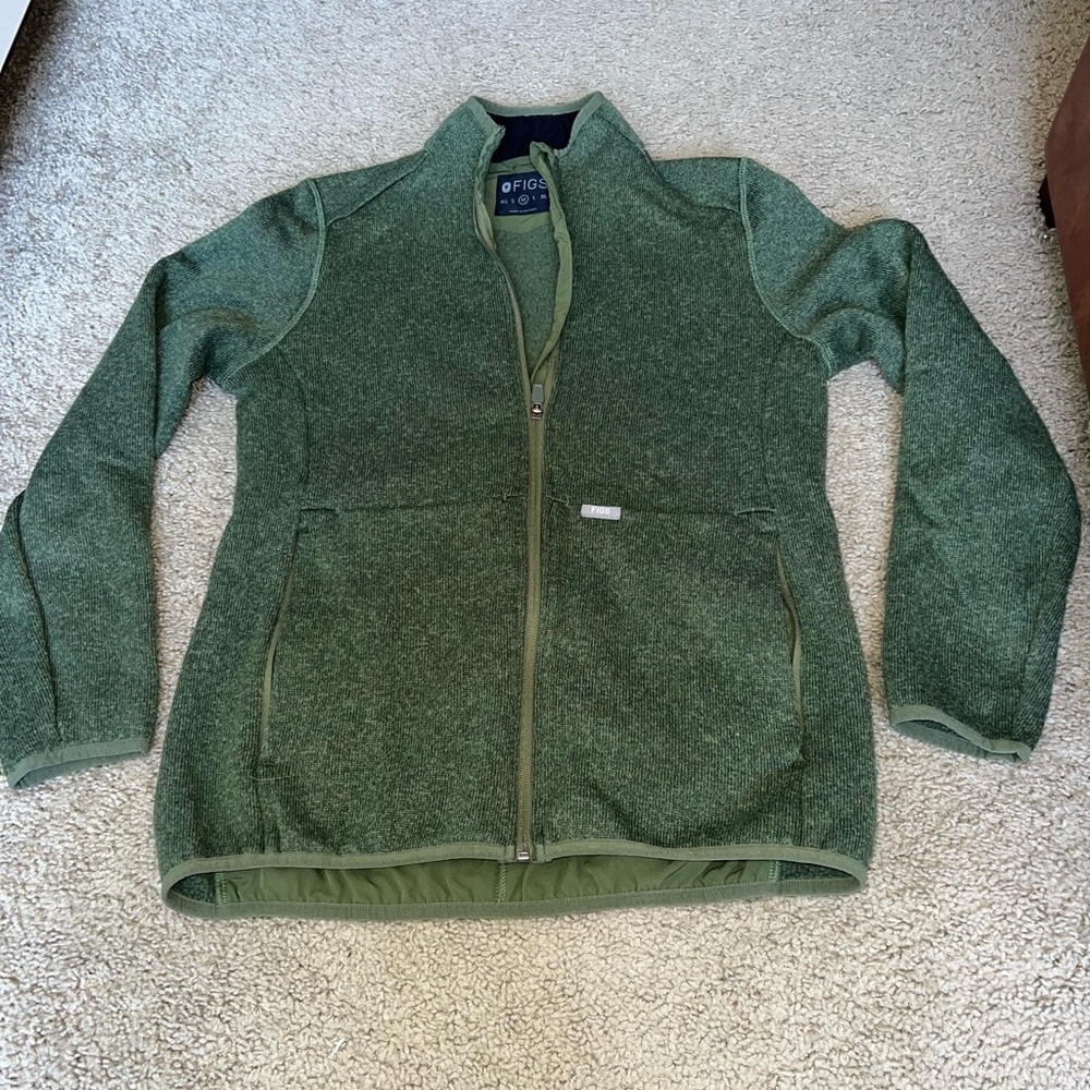Figs on shift sweater knit jacket